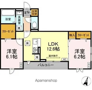 ビューテラスⅡ【1階】の間取り