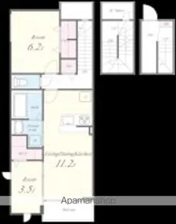 シャロームセブン平尾【301号室】の間取り