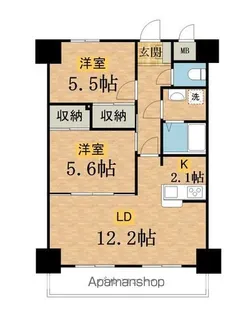 LIVE・TOPIA八王子【6階】の間取り