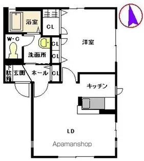 アルジール舟戸【1階】の間取り