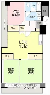 サンシャイン菊平ビル【4階】の間取り