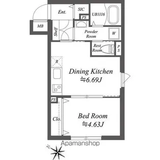 SOLASIA RESIDENCE南大塚【2階】の間取り