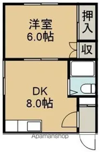 クレスト北美原【2階】の間取り