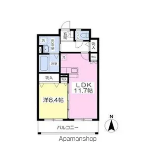 ピースエスパシオ【102号室】の間取り