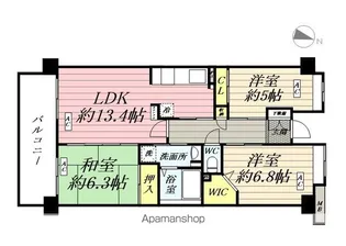 コーポレート東戸塚【7階】の間取り