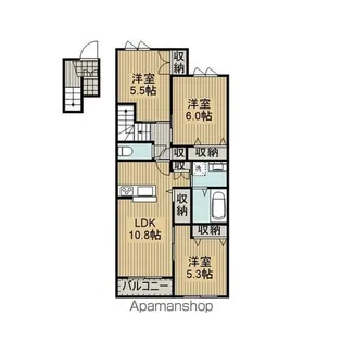 メゾンクレール日暮SOUTH【2階】の間取り