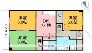 汐江ハイツ【4階】の間取り