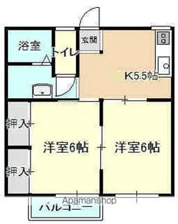 ライフエース【203号室】の間取り