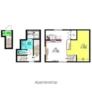 城とさくらのエスプレッソ【205号室】の間取り