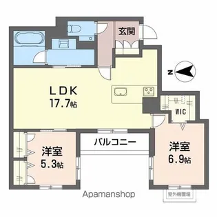 シャーメゾン東雲【3階】の間取り