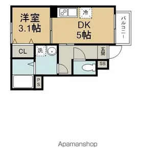 コンフォール萩野町Ⅱ【1階】の間取り