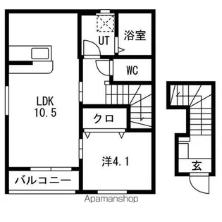 T・MハウスⅢ【201号室】の間取り