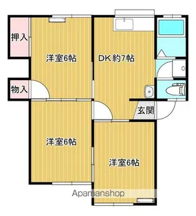 アネックス早川C【105号室】の間取り