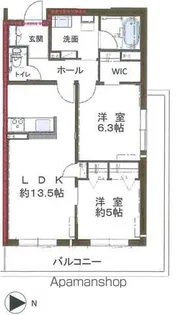 シャーメゾン晴明通【2階】の間取り