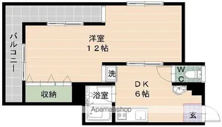 フリーライフ西新【3階】の間取り