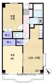 ヴィクトリーマンションKEI【5階】の間取り
