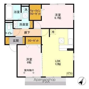 マリン クオーツ【1階】の間取り