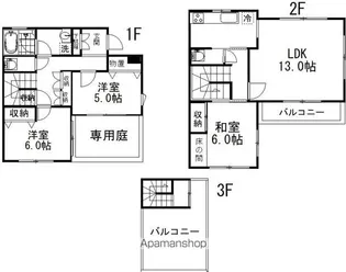 アリュージュ船橋ガーデンテラス【1階】の間取り
