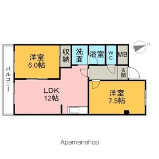 ファミールM【201号室】の間取り