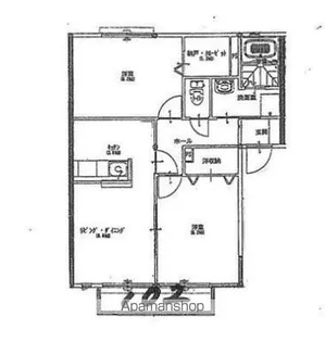 コート/ラデュレB【B102号室】の間取り