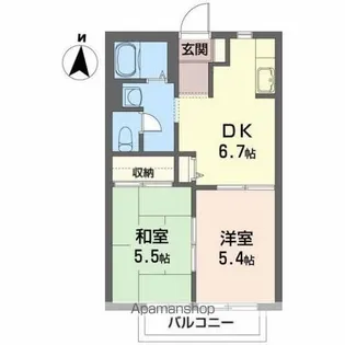 ビューつつみ【2階】の間取り