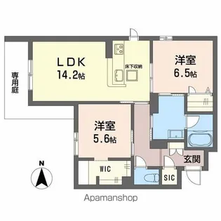 メゾンエディアン新金岡【1階】の間取り