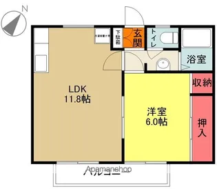リバーハイツ【101号室】の間取り