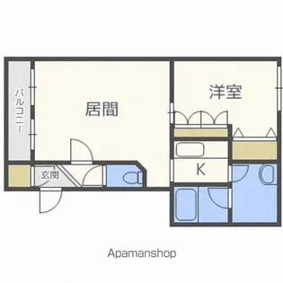 カントリーアヴェニュー【4階】の間取り