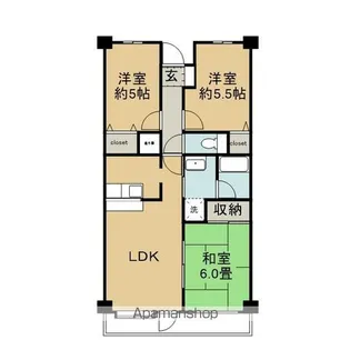 KBコート衣干【5階】の間取り