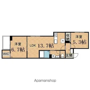 LA CIME【1階】の間取り