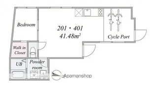 THE TRIAS MISHUKU【2階】の間取り