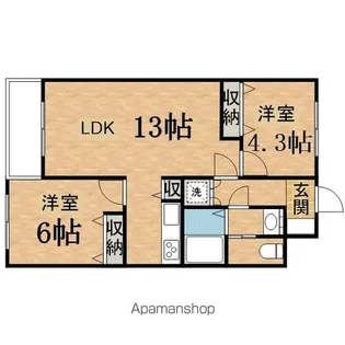 エクセレント聖蹟桜ヶ丘【313号室】の間取り
