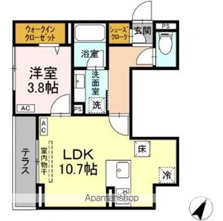 テムズフィオーレ【1階】の間取り