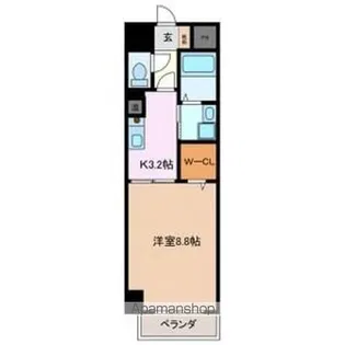 ヴィラナイン【803号室】の間取り