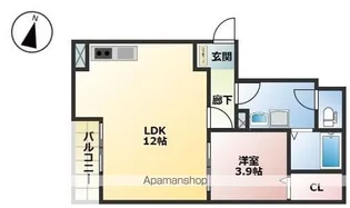 LEAF 荒江【1階】の間取り