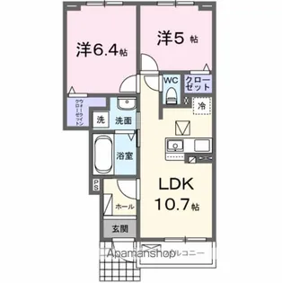 ポミエB【1階】の間取り