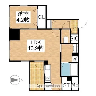 ザ・レジデンスパーク栄【13階】の間取り