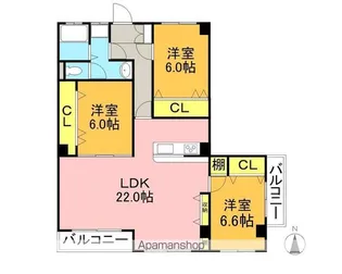 平和ビル【3階】の間取り