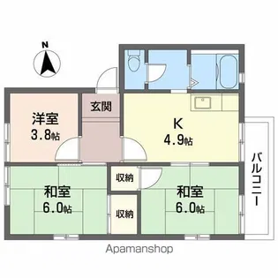 フレグランス二里ヶ浜【2階】の間取り