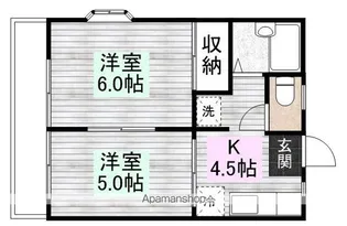 メゾン川越(稲荷町)【201号室】の間取り