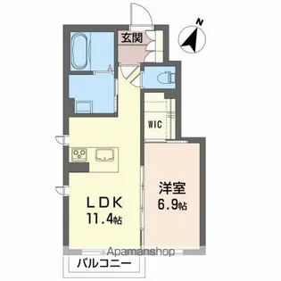 メゾンリバレイン【1階】の間取り