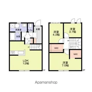 フォレストメゾンのざき【1階】の間取り