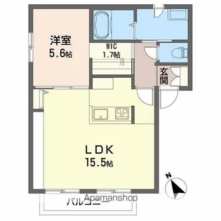 グランシード三ツ割A【2階】の間取り