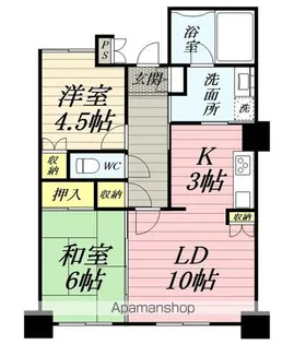 朝日マンション藤沢鵠沼【8階】の間取り