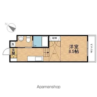 エルミナコート八日市Ⅱ【202号室】の間取り