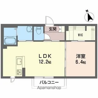 つくしB【B102号室】の間取り