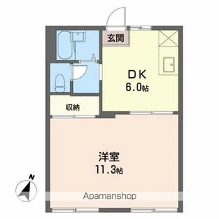 インペリアル香久山【106号室】の間取り