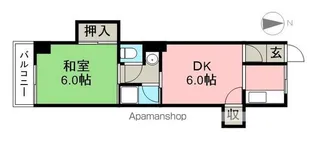サンハイツ小松【1階】の間取り