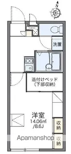 レオパレスパーシモン【2階】の間取り