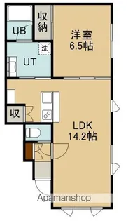 CASA KITAMIHARA(カーサキタミハラ)【1-B号室】の間取り